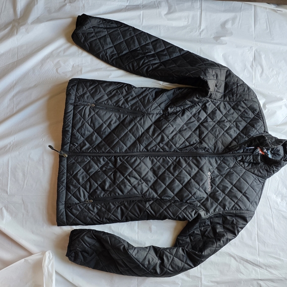 Columbia Omni-Heat Black Quilted Jacket Women’s Small Lightweight Zip Up - Picture 4 of 14